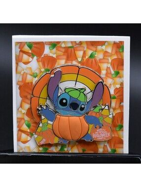 Disney 2018 Mickey's Not-So-Scary Halloween Party Stitch Pumpkin LE 5450 Pin (C7